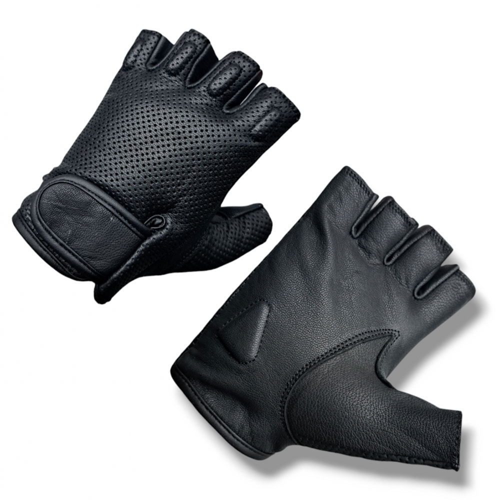 Route Half Finger Leather Gloves
